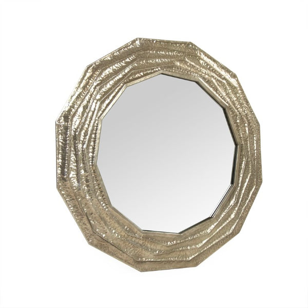 Zentique Marcelle Round Wall Mirror 35" — Slim Iron Frame, Clear Glass, MDF Backing, Ready-to-Hang Statement Piece EYT160350