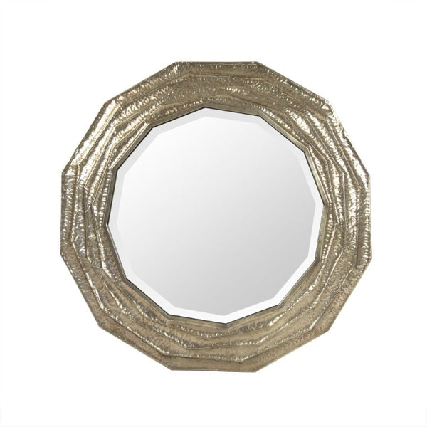 Zentique Marcelle Round Wall Mirror 35" — Slim Iron Frame, Clear Glass, MDF Backing, Ready-to-Hang Statement Piece EYT160350