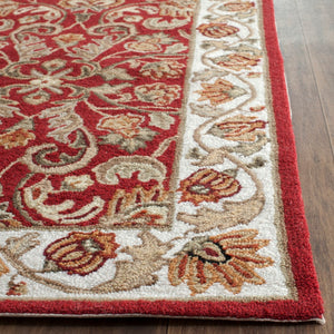 Safavieh Gentry Hand Hooked  Rug Red / Ivory EZC101C-28