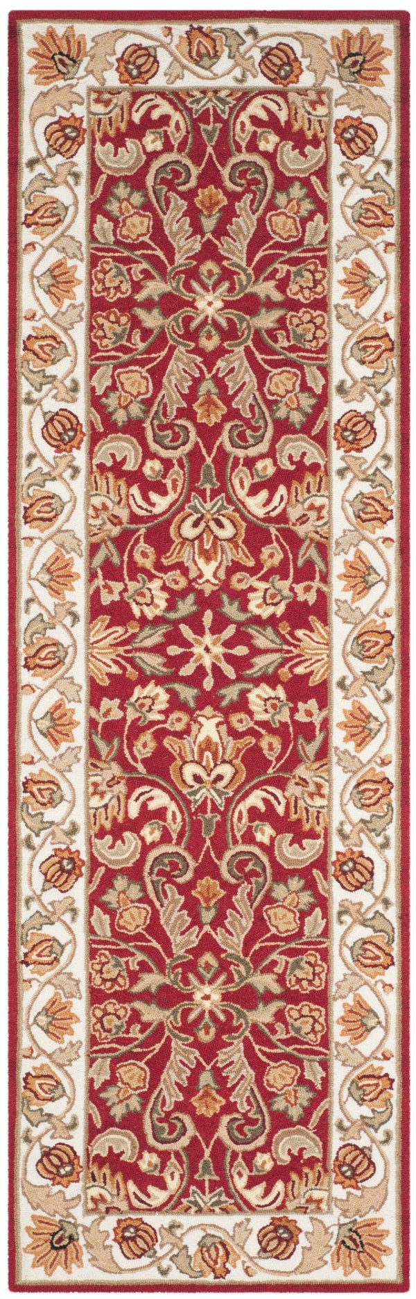 Safavieh Gentry Hand Hooked  Rug Red / Ivory EZC101C-28