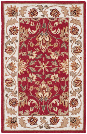 Safavieh Gentry Hand Hooked  Rug Red / Ivory EZC101C-2