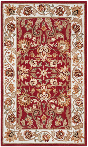 Safavieh Gentry Hand Hooked  Rug Red / Ivory EZC101C-3