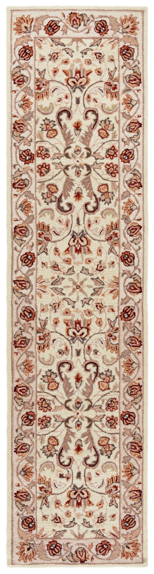 Safavieh Ezc Hand-hooked Area Rug: Timeless Floral Design In Elegant Colors For Any Living Space Decor Ivory ,Beige Polypropylene Ezc101d-4
