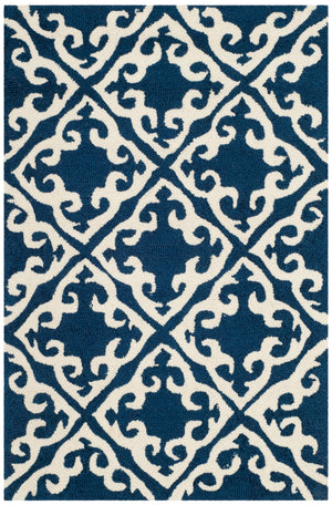 Safavieh Easy Care 416 Hand Hooked  Rug Navy / Ivory EZC416A-2