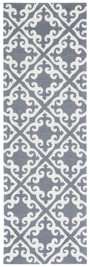 Safavieh Easy Care 416 Hand Hooked  Rug Grey / Ivory EZC416B-2