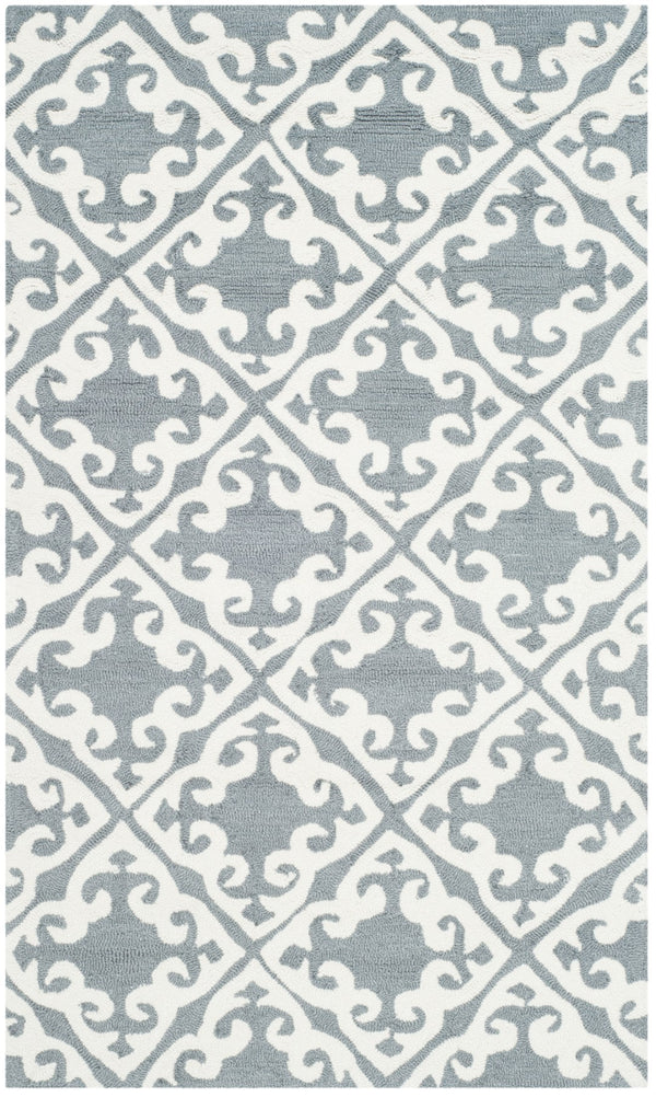 Safavieh Easy Care 416 Hand Hooked  Rug Grey / Ivory EZC416B-3