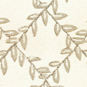 Safavieh Lattice Vine Hand Hooked  Rug Ivory / Sage EZC430B-2