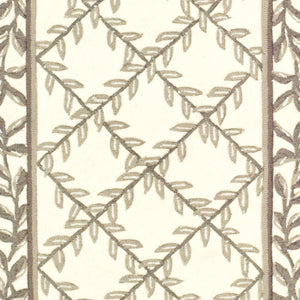 Safavieh Lattice Vine Hand Hooked  Rug Ivory / Sage EZC430B-2