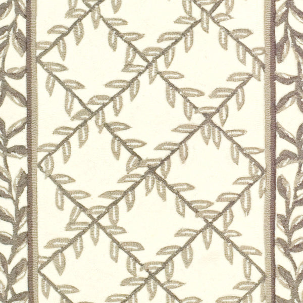 Safavieh Lattice Vine Hand Hooked  Rug Ivory / Sage EZC430B-2