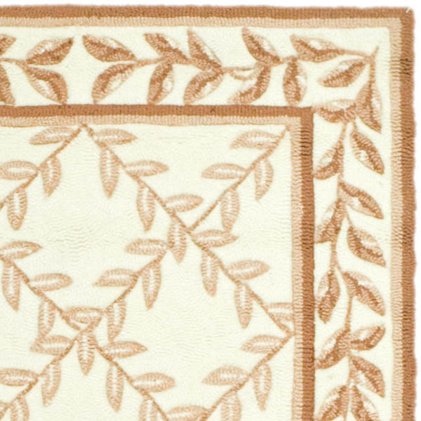 Safavieh Lattice Vine Hand Hooked  Rug Ivory / Beige EZC430C-2
