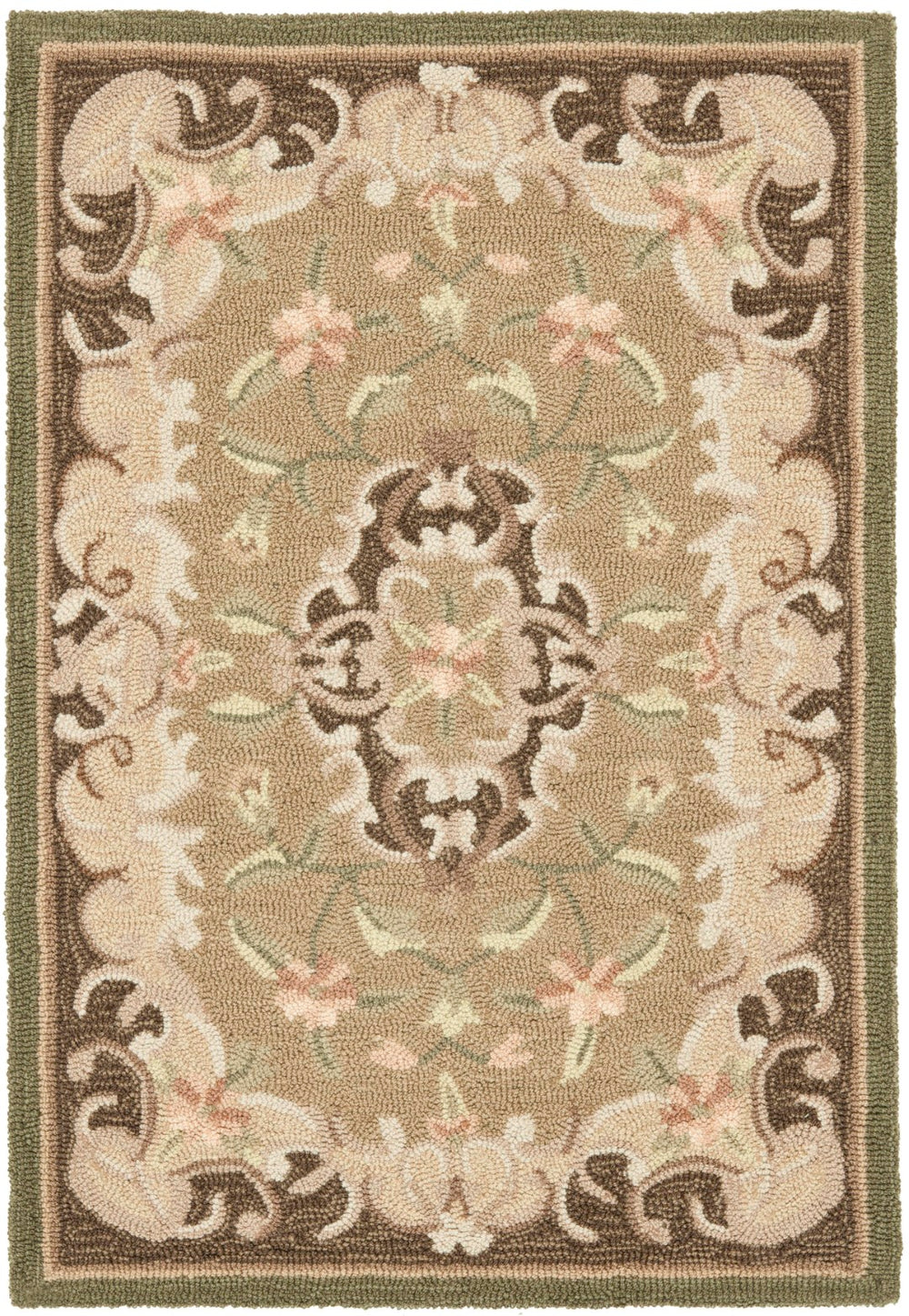 Safavieh Rainer Hand Hooked  Rug Beige / Brown EZC434C-2