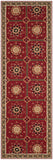 Safavieh Easy Care Hand Hooked  Rug Red / Natural EZC711A-2