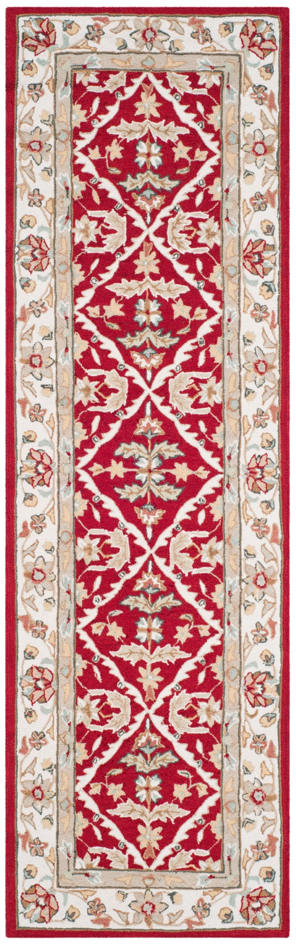 Safavieh Hannah Hand Hooked  Rug Red / Ivory EZC717A-2