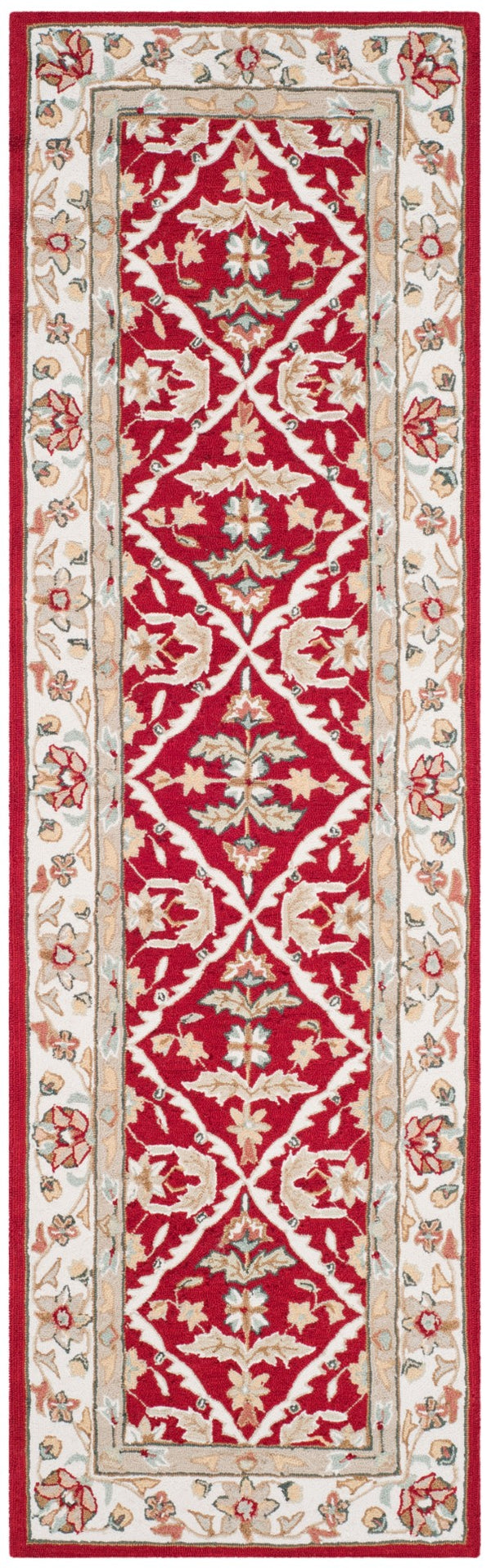 Safavieh Hannah Hand Hooked  Rug Red / Ivory EZC717A-2