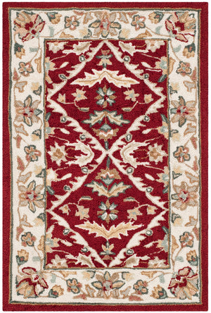 Safavieh Hannah Hand Hooked  Rug Red / Ivory EZC717A-2