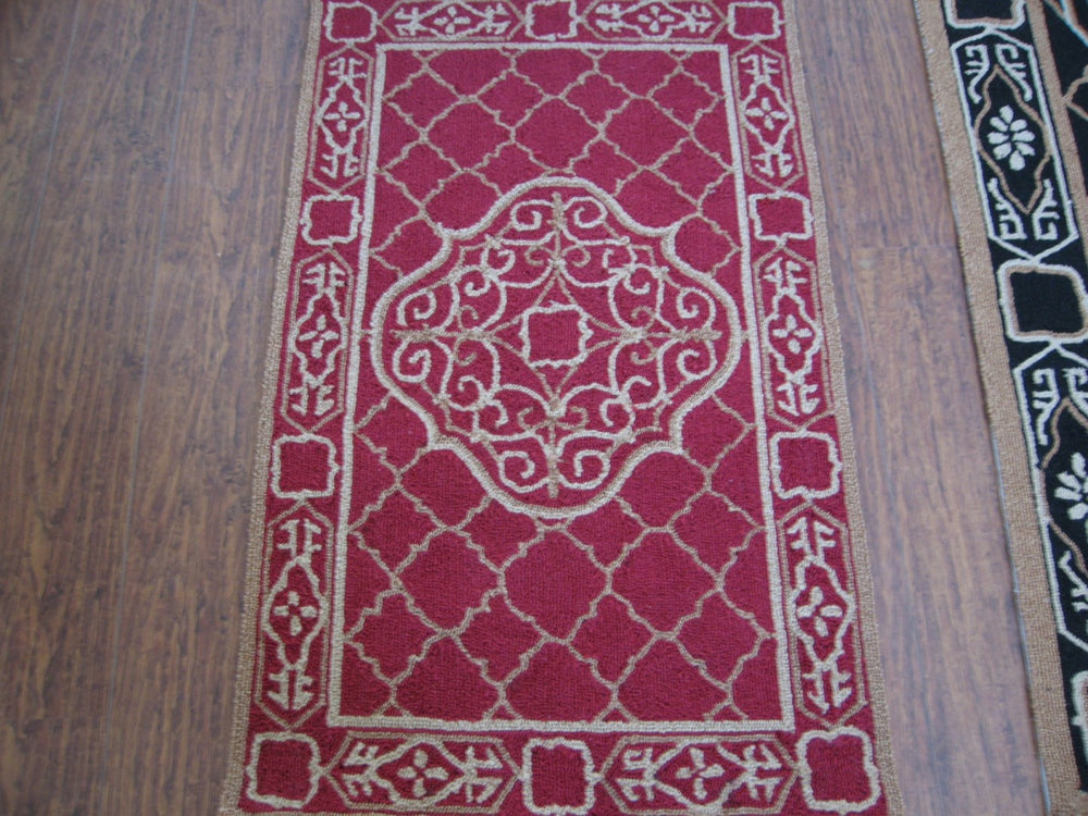 Safavieh Ezc729 Hand Hooked  Rug Maroon / Gold EZC729B-2