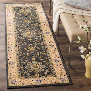 Safavieh Easy Care Hand Hooked  Rug Grey / Cream EZC751H-2