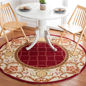 Safavieh Ezc Hand-hooked Area Rug - Elegant Lattice Design With Floral Border For Timeless Home Decor Style Burgundy ,Ivory Polypropylene Ezc753c-3
