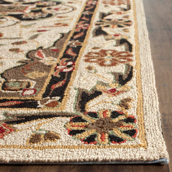 Safavieh Eazy Hand-hooked Polypropylene Area Rug - Timeless Elegance With Intricate Medallion Design For Home Decor Cream ,Olive Polypropylene Ezc757g-3