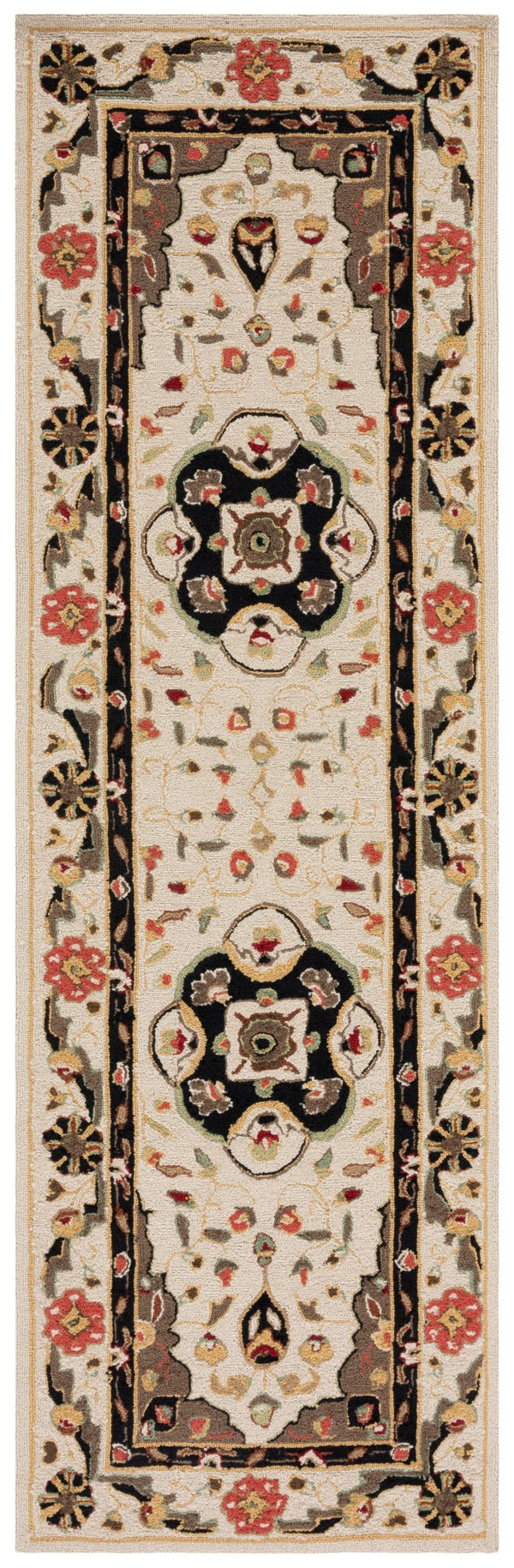 Safavieh Eazy Hand-hooked Polypropylene Area Rug - Timeless Elegance With Intricate Medallion Design For Home Decor Cream ,Olive Polypropylene Ezc757g-3