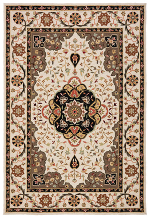 Safavieh Eazy Hand-hooked Polypropylene Area Rug - Timeless Elegance With Intricate Medallion Design For Home Decor Cream ,Olive Polypropylene Ezc757g-3