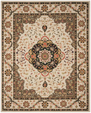 Safavieh Eazy Hand-hooked Polypropylene Area Rug - Timeless Elegance With Intricate Medallion Design For Home Decor Cream ,Olive Polypropylene Ezc757g-3