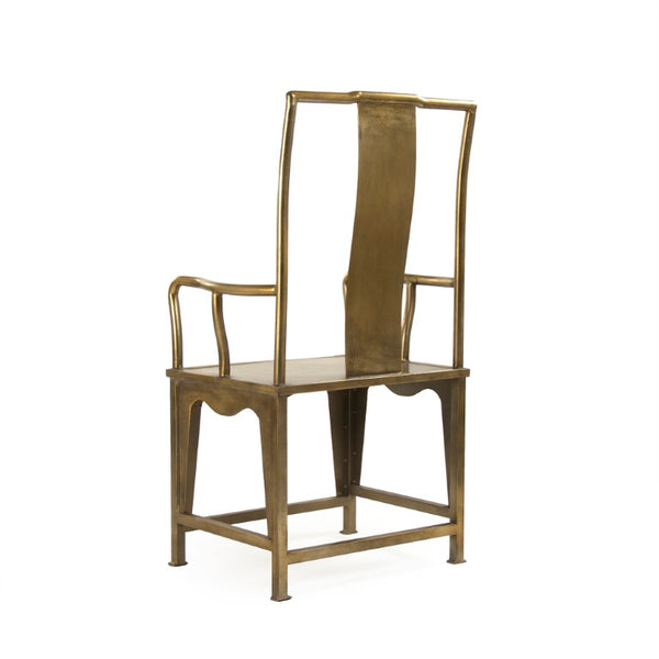 Zentique Brys Arm Chair — Sleek Metal Frame Accent Chair with Ergonomic Comfort, Compact Modern Design EZF142087