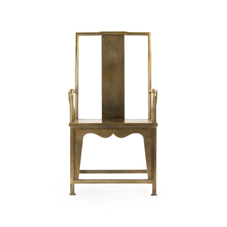 Zentique Brys Arm Chair — Sleek Metal Frame Accent Chair with Ergonomic Comfort, Compact Modern Design EZF142087