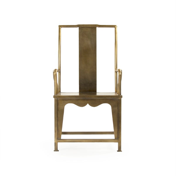 Zentique Brys Arm Chair — Sleek Metal Frame Accent Chair with Ergonomic Comfort, Compact Modern Design EZF142087