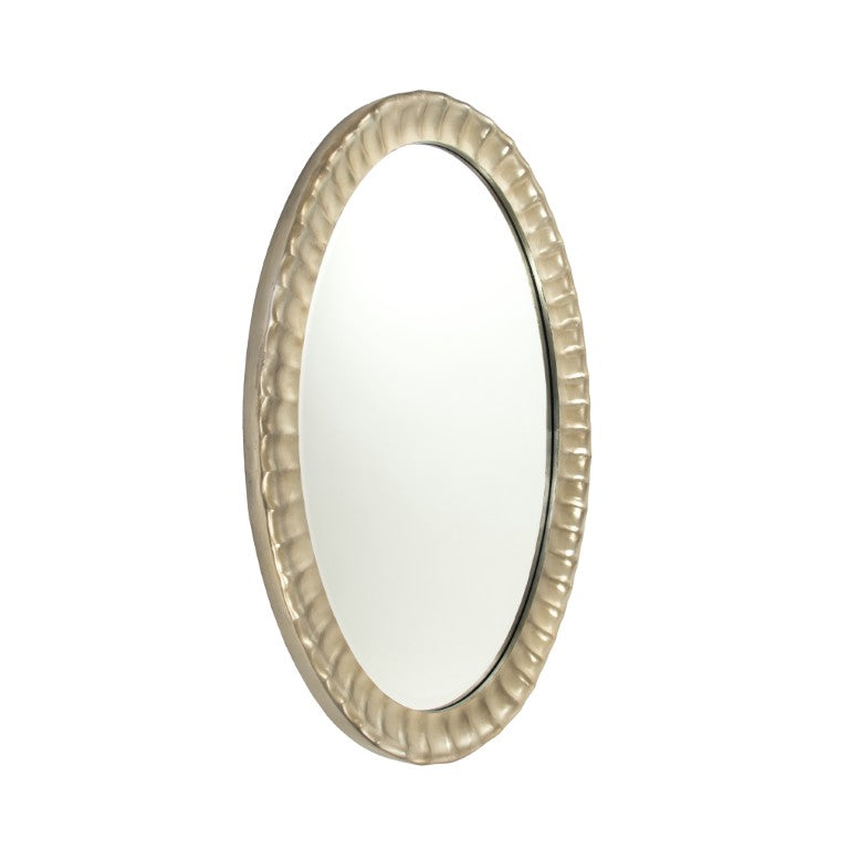 Zentique Perle Slim Iron Frame Wall Mirror 32.5x44.5″ — Durable Glass, MDF Backing, Modern Neutral Accent Piece EZT142271