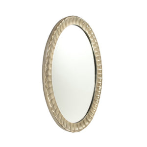 Zentique Perle Slim Iron Frame Wall Mirror 32.5x44.5″ — Durable Glass, MDF Backing, Modern Neutral Accent Piece EZT142271