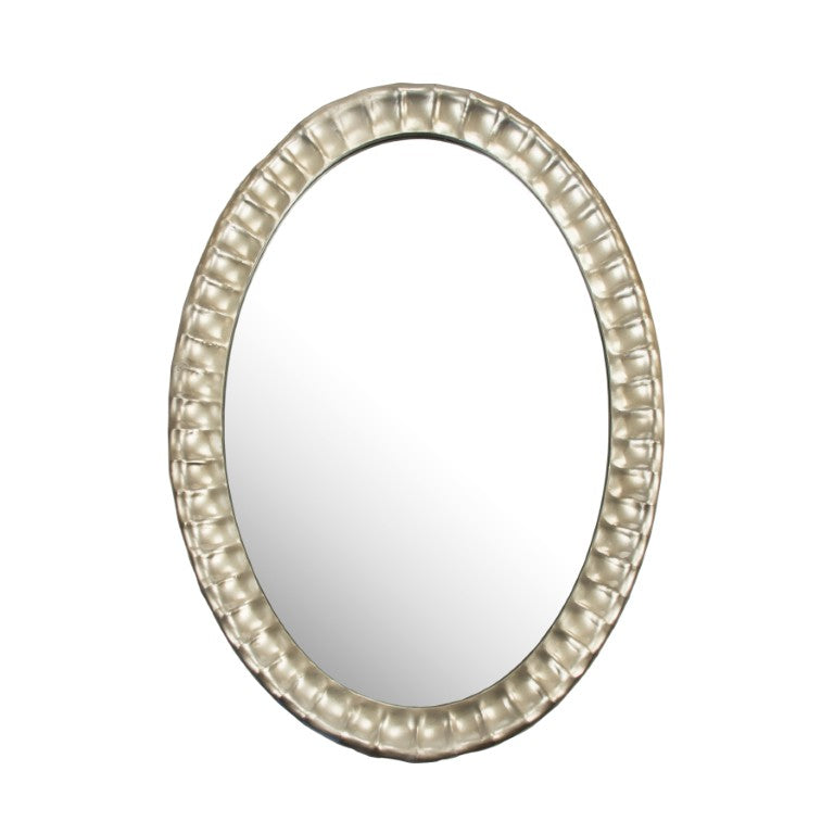 Zentique Perle Slim Iron Frame Wall Mirror 32.5x44.5″ — Durable Glass, MDF Backing, Modern Neutral Accent Piece EZT142271