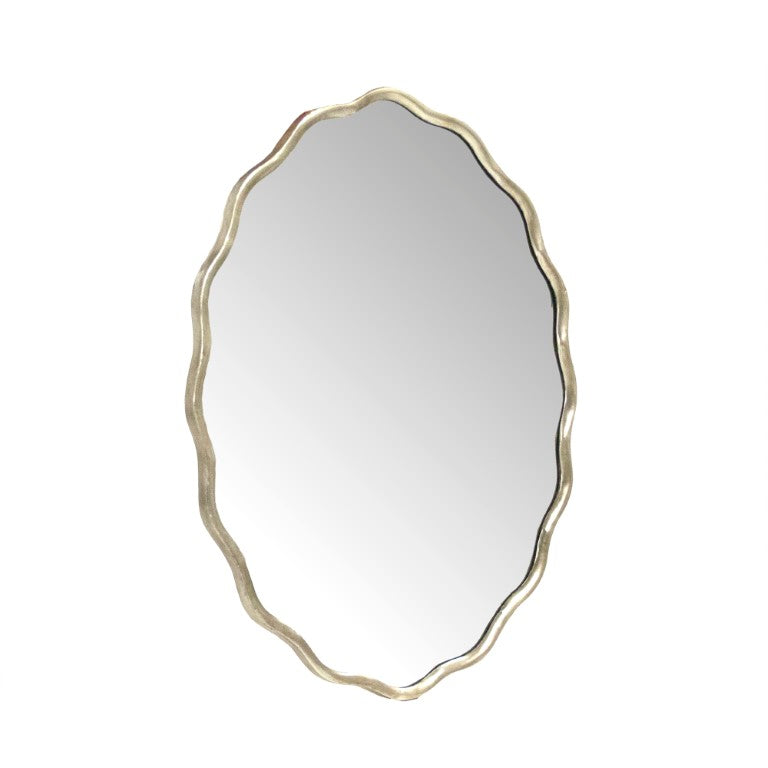 Zentique Caressa Iron Framed Wall Mirror - 39.25"x30.25" Ready-to-Hang Accent Mirror for Entryway, Bath, Bedroom EZT142309