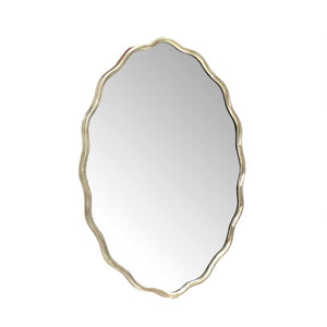 Zentique Caressa Iron Framed Wall Mirror - 39.25"x30.25" Ready-to-Hang Accent Mirror for Entryway, Bath, Bedroom EZT142309