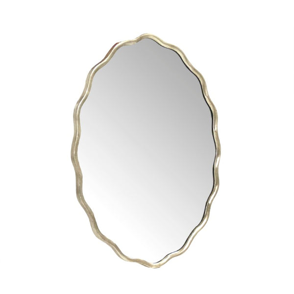 Zentique Caressa Iron Framed Wall Mirror - 39.25"x30.25" Ready-to-Hang Accent Mirror for Entryway, Bath, Bedroom EZT142309