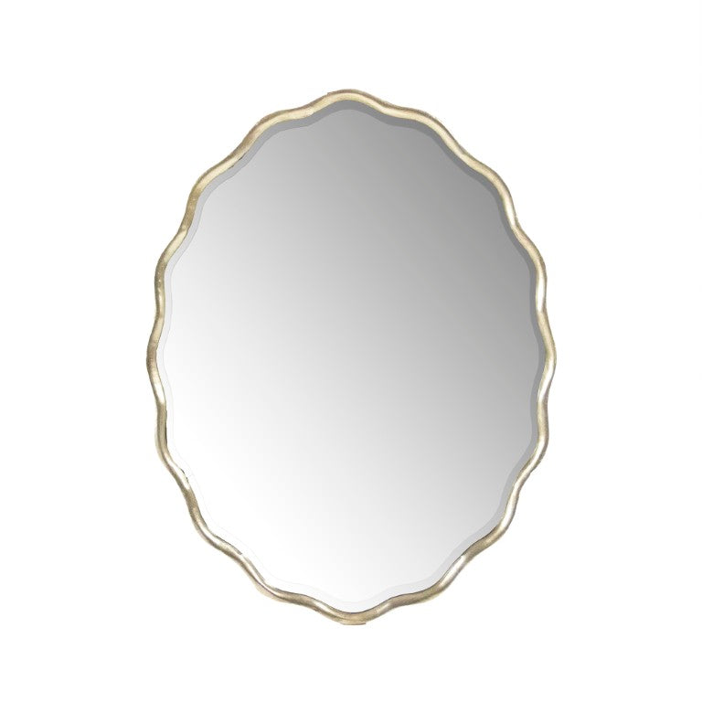 Zentique Caressa Iron Framed Wall Mirror - 39.25"x30.25" Ready-to-Hang Accent Mirror for Entryway, Bath, Bedroom EZT142309