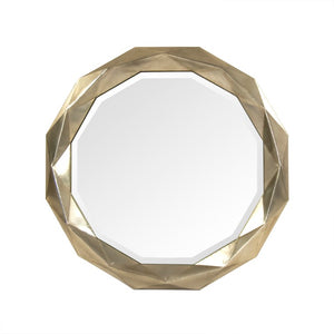 Zentique Gio 36" Square Wall Mirror with MDF Frame & Iron Accents — Clear Glass, Durable Modern Design EZT142390CF
