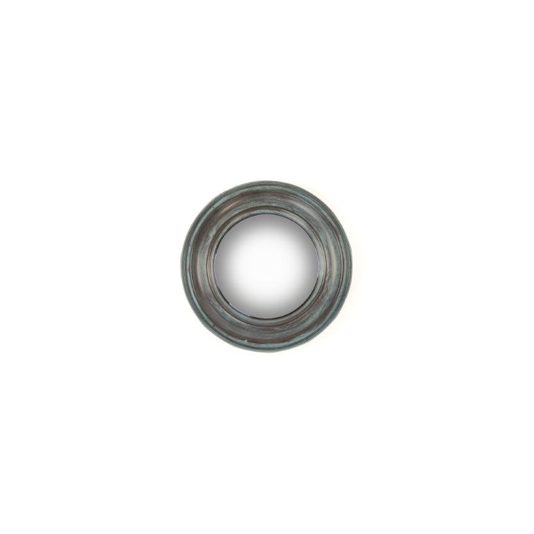 Zentique Cerne Small Convex Mirror with Iron Frame — 12.5" Round Decorative Wall Mirror for Entryway & Gallery EZT142466S