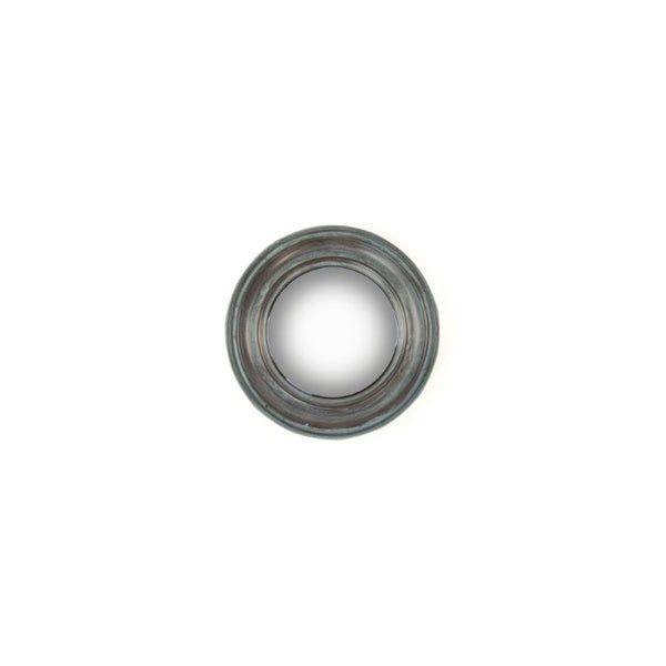 Zentique Cerne Small Convex Mirror with Iron Frame — 12.5" Round Decorative Wall Mirror for Entryway & Gallery EZT142466S