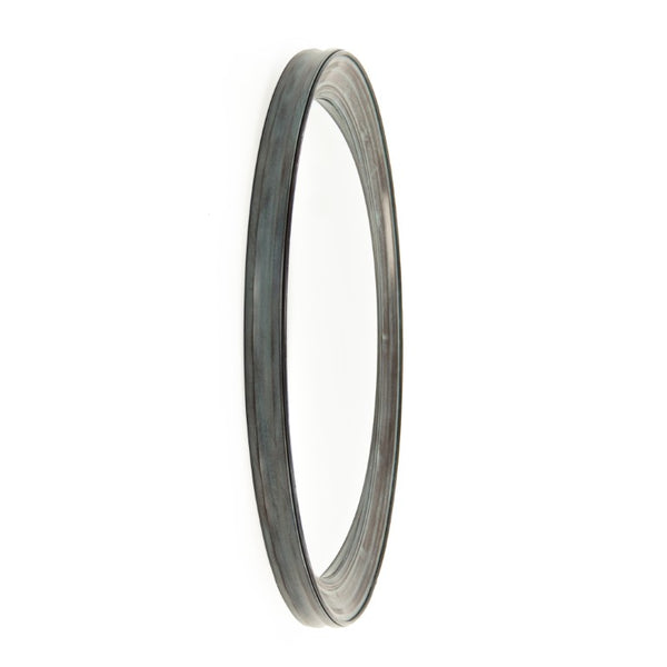 Zentique Cerne 28.5" Convex Wall Mirror with Iron Frame & MDF Backing — Industrial-Modern Accent for Entryways EZT142466XL