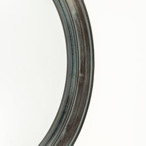 Zentique Cerne 28.5" Convex Wall Mirror with Iron Frame & MDF Backing — Industrial-Modern Accent for Entryways EZT142466XL