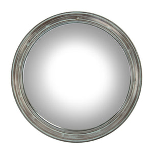 Zentique Cerne 28.5" Convex Wall Mirror with Iron Frame & MDF Backing — Industrial-Modern Accent for Entryways EZT142466XL