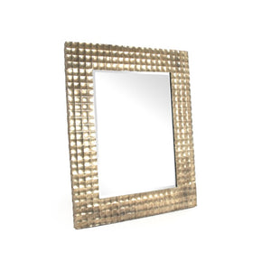 Zentique Janet Mirror with Iron Accents and MDF Frame, 39x47.75" Wall Mirror for Entryway, Bedroom Decor EZT150754