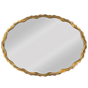 Zentique Aime Iron Frame Mirror W34.75×H25×D1 – Modern Wall Mirror with MDF Backing, Lightweight, Durable EZT150765