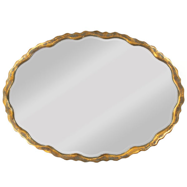 Zentique Aime Iron Frame Mirror W34.75×H25×D1 – Modern Wall Mirror with MDF Backing, Lightweight, Durable EZT150765