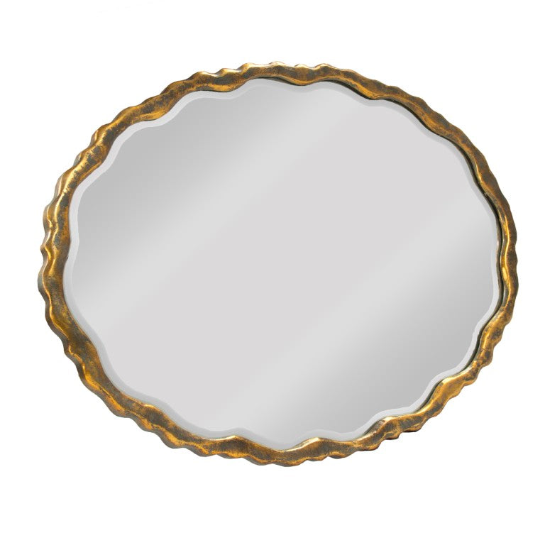 Zentique Aime Iron Frame Mirror W34.75×H25×D1 – Modern Wall Mirror with MDF Backing, Lightweight, Durable EZT150765