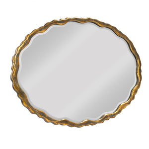 Zentique Aime Iron Frame Mirror W34.75×H25×D1 – Modern Wall Mirror with MDF Backing, Lightweight, Durable EZT150765