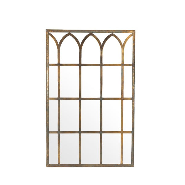 Zentique Esther Slim Rectangular Mirror with Iron-Accented Frame, Ready-to-Hang W32 x H49.5 for Hallway Décor EZT150885