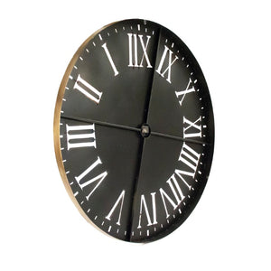 Zentique Laure Oversized Mirrored Wall Clock with Decorative Iron Frame, MDF Backing, Quartz Movement EZT160170