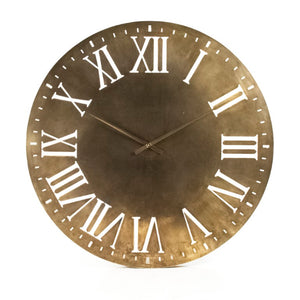 Zentique Laure Oversized Mirrored Wall Clock with Decorative Iron Frame, MDF Backing, Quartz Movement EZT160170